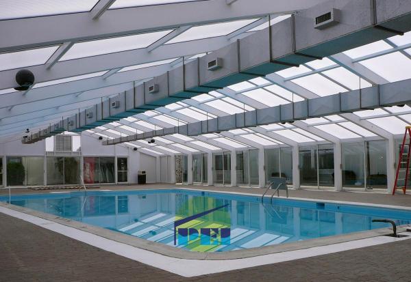 Interior View of Commercial Pool Enclosure